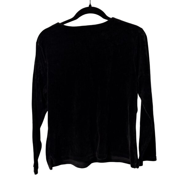 Merry & Bright Black Velvet Holiday Top Christmas Wreath Detail - Picture 2 of 2